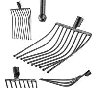 KADAX Fourchette à pommes de terre sans manche - Fourchette à betterave en acier robuste - Fourchette en pierre - Fourchette à foin - Fourchette à foin - Fourchette à foin - Fourchette à foin -