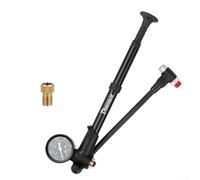 Fourche haute pression 300 PSI avec jauge pour vélo de montagne choc avant et arrière, alliage d'aluminium compatible avec et vélos de route (01)