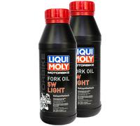 Fourche Liqui Moly Moto 5W Lumière 2x 500ml pour Aprilia Honda Kawasaki Suzuki