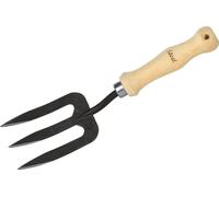 Fourche manuelle IDEAL 3 dents manche en hêtre 15,5 cm
