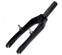Fourche Rigide pour vélo Pliant en Fibre de Carbone de 14 Pouces, Tube Droit de 1-1/8", Fourche de vélo BMX V-Brake/C Brake QR 9 x 74 mm, Fourche Avant ultralégère sans Filetage, 2