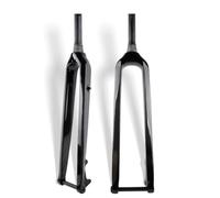 Fourche rigide pour VTT Gravel Carbone 26'' 27,5'' 29'' 1-1/8'' Tube droit/conique Vélos Fourche avant Frein à disque Vélos à axe traversant 15 x 100 mm Fourche avant rigide Double acheminement