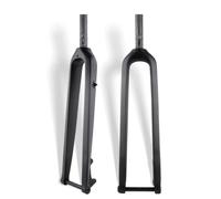 Fourche rigide pour VTT Gravel Carbone 26'' 27,5'' 29'' 1-1/8'' Tube droit/conique Vélos Fourche avant Frein à disque Vélos à axe traversant 15 x 100 mm Fourche avant rigide Double acheminement
