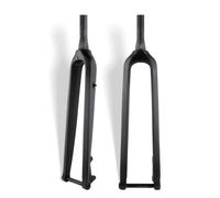 Fourche rigide pour VTT Gravel Carbone 26'' 27,5'' 29'' 1-1/8'' Tube droit/conique Vélos Fourche avant Frein à disque Vélos à axe traversant 15 x 100 mm Fourche avant rigide Double acheminement