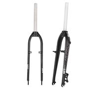 Fourche Rigide VTT 26" 27,5" 1-1/8" Tube Droit sans Filetage QR 9 x 100 mm Disque V Frein ultraléger en Alliage d'aluminium Fourche Avant de vélo de Montagne (Couleur : Gris + Blanc, Taille : 26")
