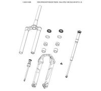 Fourche Rockshox Pack Tokens 35mm Steel Tube Solo Air 35 A1 2021 3 Gris