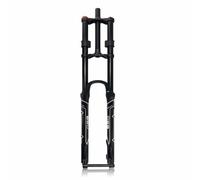 Fourche Vélo 27.5 29 Pouce Double Contrôle D'épaule VTT Suspension Descente DH Pression L'air Tube Droit 1-1/8" Amortisseur Vélo Réglage Du Rebond 180mm Débattement 15*100mm Axe(Black,27.5 inch)