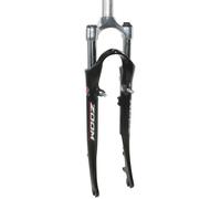 Fourche VTC aluminium ressort compatible frein à disque pivot fileté 1"1-8-25,4 intérieur avec fixation pour porte bagage Zoom swift Noir