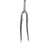 Fourche VTC rigide cintrée avec tasseaux pivot fileté 1"-22,2 intérieur- cone 26.4mm P2R Argenté