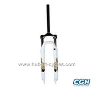 Fourche vtt 27.5" zoom 565 dms blanc 1"1/8 ahead set deb. 100mm alu disque pm