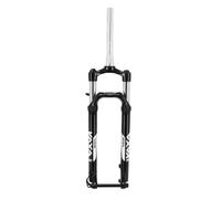 Fourche VTT à ressort réglable-blocable avec manette au cintre deb. 100mm pour axe traversant boost 15-110 pivot lisse conique 1''1-8-1"1-2 éxterieur compatible disc Zoom 868S Noir 27,5" x 100 mm