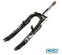 Fourche VTT - Non spécifié - 20"" - Suspendue - Noire - D22.2 Filetée à Tasseaux