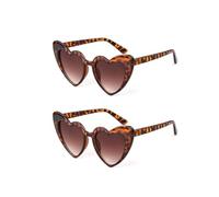 FOURCHEN Lunettes de soleil en forme de cœur pour femme, lunettes rétro Kurt Cobain style œil de chat vintage