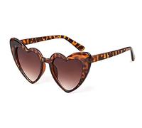 FOURCHEN Lunettes de soleil en forme de cœur pour femme, lunettes rétro Kurt Cobain style œil de chat vintage