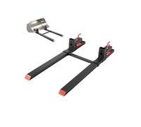 VEVOR Fourches à Palettes à Pince Charge 1814 kg Fourches à Godet Longueur Totale 149 cm avec Barre Stabilisatrice Réglable 50-91,5 cm, Compatible avec Godet de Chargeuses Compactes Tracteurs, Noir