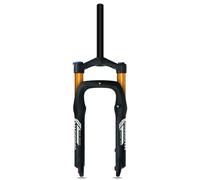 Fourches À Suspension Vélo 20/26 Pouces 4.0 Fat Bike Fourche 1-1/8 Frein À Disque Fourche Pneumatique Voyage 120mm Réglage du Rebond QR 9mm(Gold,20")