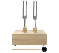 Fourches d'accordage en métal de haute précision 432 Hz 528 Hz avec boîte de résonance en bois pour un réglage durable des chakras avec boîte résonante