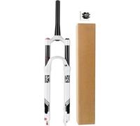 Fourches Pneumatiques à Suspension De VTT 26 27,5 29 Pouces, Alliage De Magnésium 1-1/8" Steerer Droit Vélo VTT Fourche Avant Débattement, Tapered Manual Lock, 26 inch
