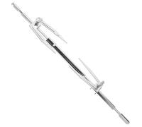 Fourchette à Barbecue en Acier Inoxydable, Support Stable | Pliable et Portable, Usage au Four, Grill, Fumoir et Friteuse à Air, Couleur Blanche