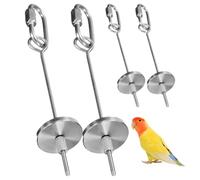 Fourchette À Fruits Pour Perroquets 4 Pièces, Fourchette À Fruits En Acier Inoxydable, Mangeoire Pour Perroquets, Porte-Fruits Pour Brochettes D'Oiseaux, Accessoires D'Alimentation Pour Oiseaux