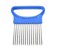Fourchette à Oignons en Acier Inoxydable, Poignée Plastique | Guide de Coupe Précis, Prise Ferme, pour Préparation des Repas, Citrons et Tomates, la Cuisine Quotidienne Couleur Aléatoire