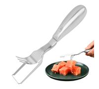 Fourchette À Pastèque Coupe Et Tranche | 2 En 1 Acier Inoxydable,Coupe-Ananas Manuel | Pour Cuisiniers Amateurs Parents Barbecue Dortoir Camping-Car Appartement Restaurant Camping Pique-Nique