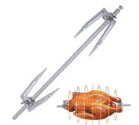 Fourchette à rôtisserie créative - Accessoire de gril en acier inoxydable, broche à rôtisserie universelle | Accessoire de cuisine rotatif, fixation robuste pour la viande avec verrouillage sécurisé