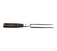 KAI Shun Premier Tim Mälzer Fourchette à Découper Japonaise 16,5 cm Dents - Acier Inoxydable de Haute Qualité Résistant à la Corrosion - Pakkawood Marron Moyen - Fabriquée au Japon