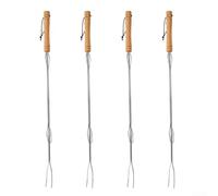 Fourchette BBQ Télescopique 4pcs 77cm Extensible Fourchette BBQ(A) | Acier inoxydable pour premium, extension 77cm, ergonomique, pour idéal marshmallows, résistance chaleur