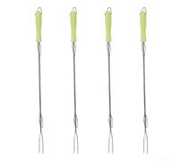 Fourchette de barbecue, fourchette à gril, en acier inoxydable, outil de rôtissage extensible pour le camping (C)