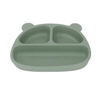 Fourchette de Cuillère d'assiette Divisée par bébé, Empêchent la Chute de Ventouse, Ensemble d'assiettes Fendues en Silicone Sûr pour le Repas de bébé (Assiette Cuillère