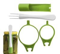 Fourchette De Pot De Cornichon, Outil De Saisie De Cornichon Pour Pot - Pince À Cornichons De Cuisine, Fourchette À Cornichons Avec Ramasse-cornichons Et Base, Pince À Cornichons De Cuisine
