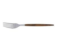 Fourchette de table Amsterdam effet bois (lot de 6) - Jean Dubost - Marron - Inox