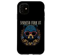 Fourchette espagnole Utah Ours Portant des Lunettes de Soleil et des Fleurs Coque pour iPhone 11