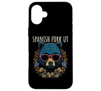 Fourchette espagnole Utah Ours Portant des Lunettes de Soleil et des Fleurs Coque pour iPhone 16 Plus