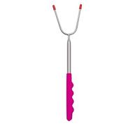 Fourchette télescopique en acier inoxydable de 115 cm en forme de U pour barbecue en plein air, barbecue, poulet, hot-dog, bâton de barbecue CnW818 (E, taille unique)