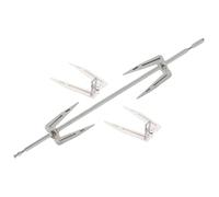 Fourchettes à Barbecue en Acier Inoxydable pour Rôtissoire, 1 Set | Acier Inoxydable Argenté, Insertion et Retrait Faciles, Résistance à Chaleur, Usage pour Poulet Rôti