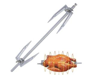 Fourchettes À Broche Pour Barbecue - Tige De Rôtisserie En Acier Inoxydable, Outil Pour Brochette De Viande | Friteuse À Air De Cuisine, Aide Pour Poulet Rôti, Pique-nique, Camping, Repas De Famille,