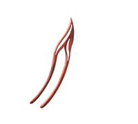 Fourchettes à cheveux en bois en forme de U faites à la main, épingles à cheveux créatives de style chinois pour femmes et filles, support pour queue de cheval (rouge)
