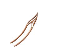 Fourchettes à cheveux en bois en forme de U faites à la main, épingles à cheveux créatives de style chinois pour femmes et filles, support pour queue de cheval (kaki)