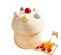 Fourchettes à dessert | Couverts en forme de champignon, ensemble fourchette à gâteau et support, pour restaurant, événement, pique-nique, anniversaire, mariage, vacances, thé de l'après-midi, café