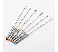 Hobby Tech Fourchettes Pique à Fondue Lot de 6/12 pièces en Acier Inoxydable poignées résistantes à la Chaleur pour Fondue Fromage Chocolat Viande ou Guimauve différentes Couleurs - 24 cm