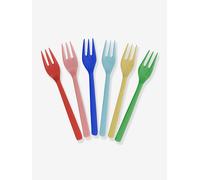 Fourchettes à gâteau en mélamine lot de 6 rice multicolore TU