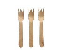 Fourchettes à gâteau et à goûter Papstar en bois