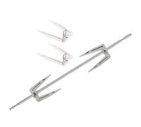 Fourchettes à Rôtir le Poulet en Acier Inoxydable, 1 Set Argenté | Insertion et Retrait Faciles, Réglages Rapides, Usage Four et Barbecue, Longue, Fournitures la Cuisine