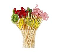 Fourchettes cure-dents décoration pics à Cocktail Buffet de fruits for fête 100 pièces(Mixed 100pcs)