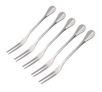 Fourchettes de barbecue, 5 pièces 12x1,5x0,1 cm Fourchette portable en acier inoxydable Porte-brochette à griller Ustensiles de barbecue réutilisables pour les collations aux