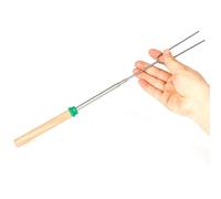 Fourchettes pour Barbecue, Camping avec sacs en acier, bois, outil de rôtissage télescopique, fourchettes pour Barbecue, manche manche manche L8M5, 1 pièce/ensemble