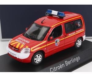 FOURGON NOREV 1/43 CITROEN BERLINGO POMPIERS SECOURS MEDICAL 2004 MODÈLE