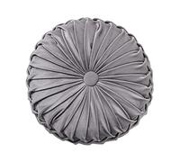 Fouriding Coussin de Jet Rond pour canapé décoratif 15 "X15 Coussin de Velours Rond en Citrouille pour canapé, Chaise, Plancher et Voiture décoratif (Gris)